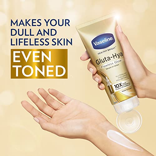 Vaseline Gluta-Hya Flawless Glow, 200ml, Serum-In-Lotion, Boosted With GlutaGlow, for Visibly Brighter Skin from 1st Use. 