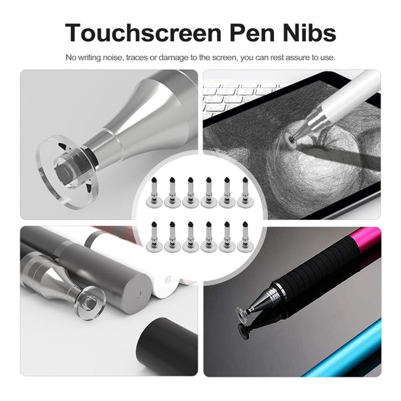 12Pcs Tip Capacitive Stylus Touch Screen Pen Nibs Silicone Pencil Tip. 