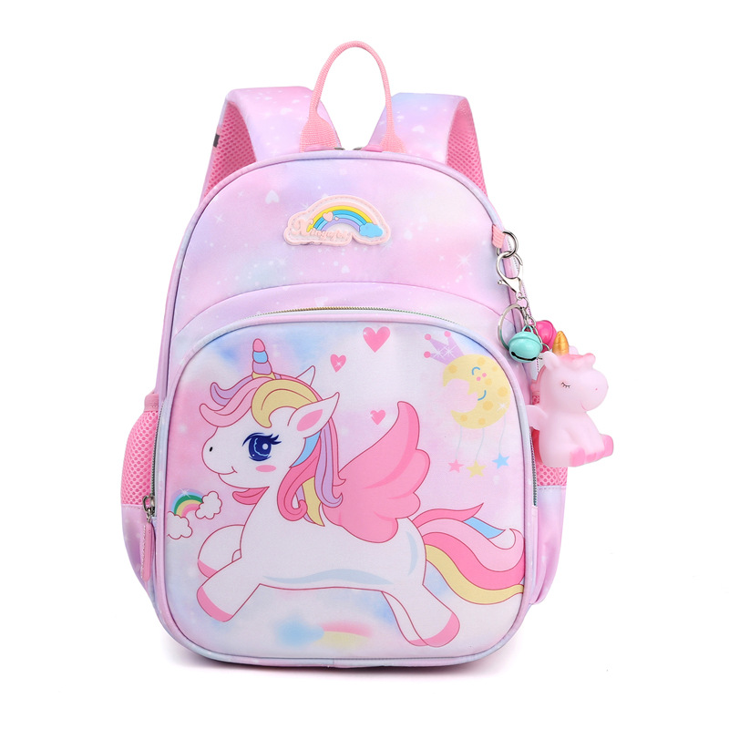 New Unicorn Backpack for Girls Cartoon Pink Princess School Bags Kids