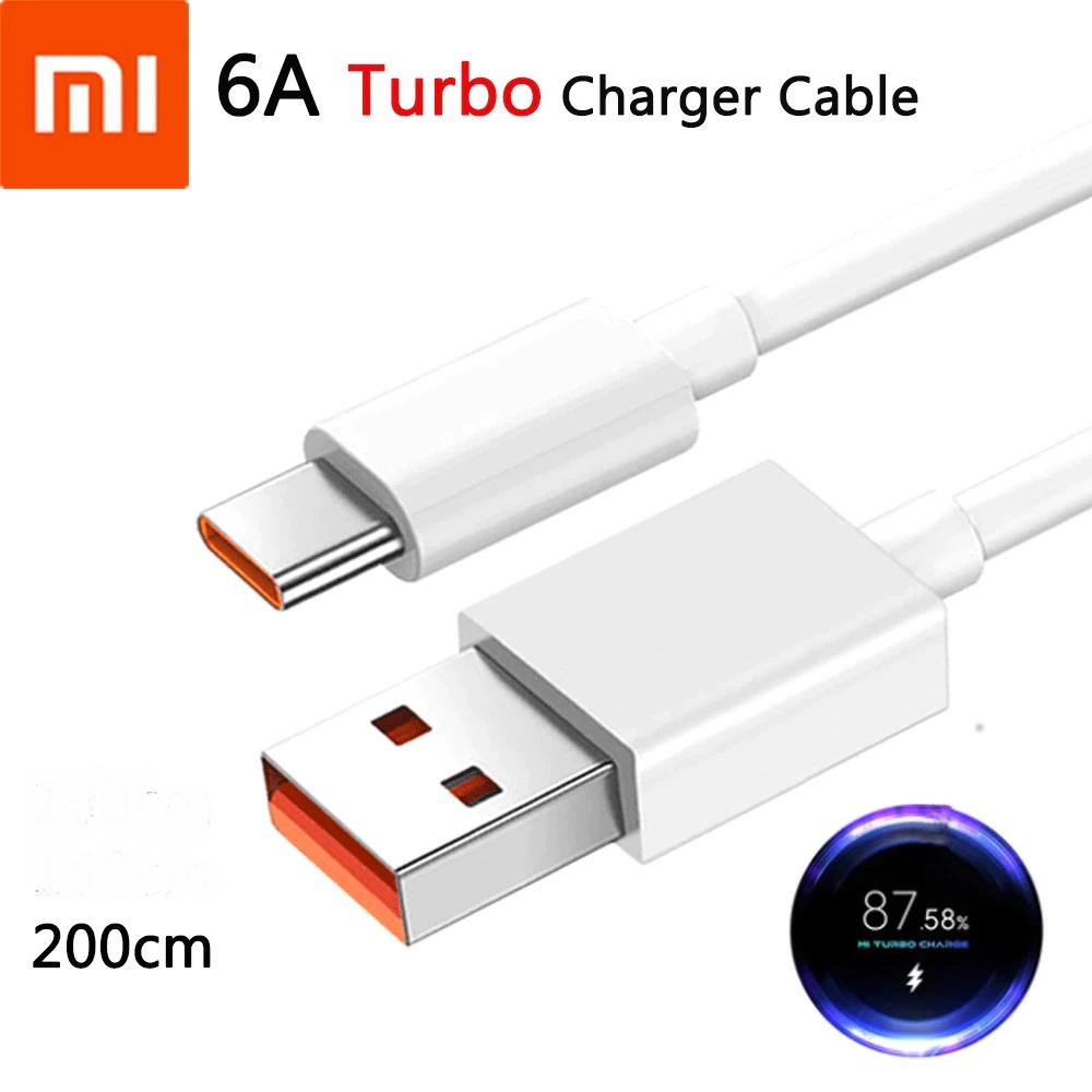 XiaomI Meter 6A 33w 55w 67W 120W Turbo Charger Cable Quick