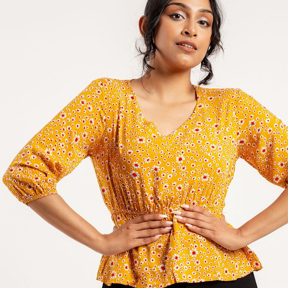 GIVO CASUAL PRINTED BLOUSE