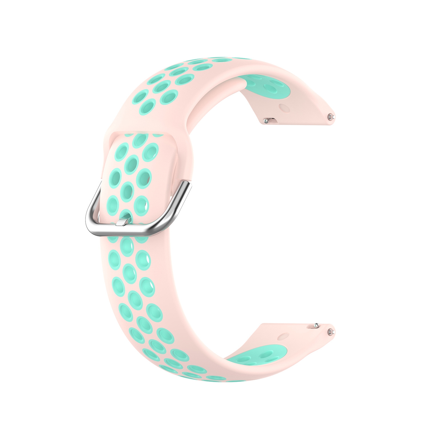 (New)For Samsung Galaxy Watch Active 2 44mm 20mm Perforated Breathable Sports Silicone Watch Band. 