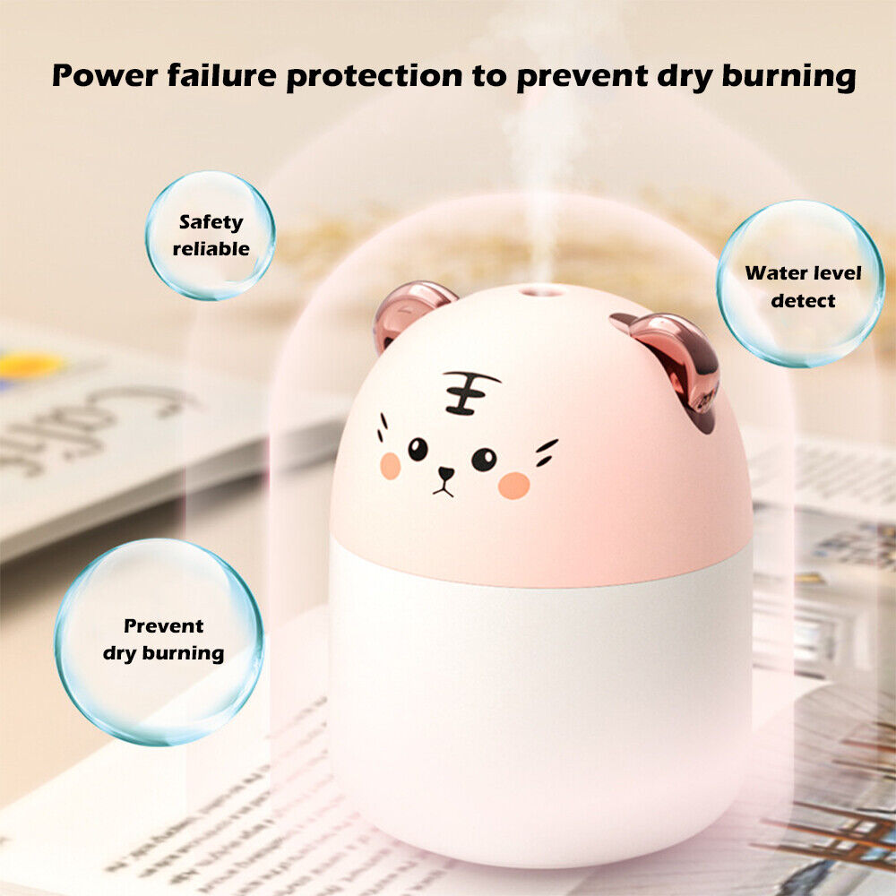 Humidifier Cute Pet 250ml Smart Appliances Diffuser Scent Machine Ultrasonic Cool Mist Mini Personal Humidifier. 