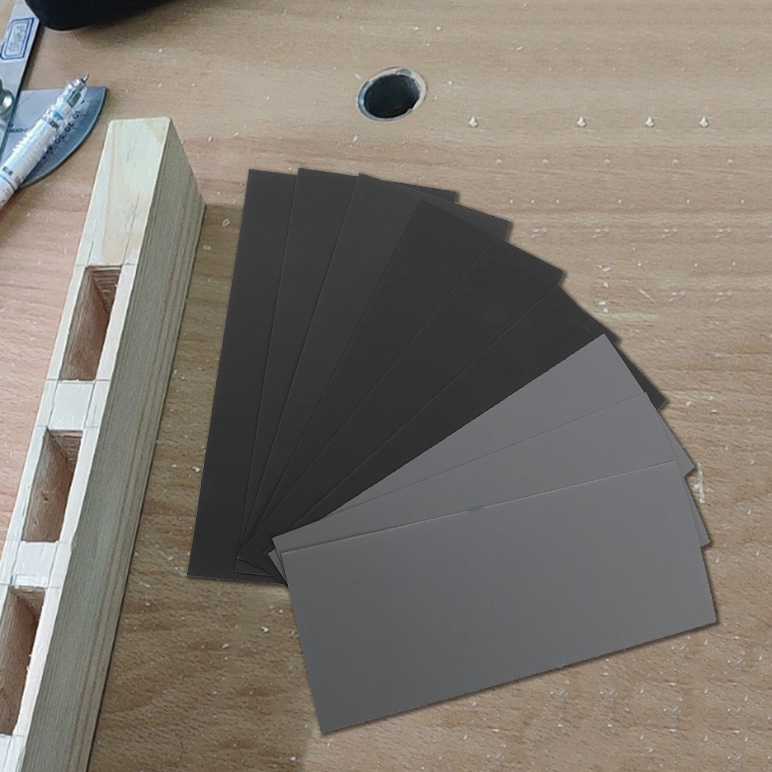 9 Pcs 3000 5000 7000 High Grit Wet And Dry Sandpaper Assortment Drywall Sanding Paper 9 X 3.6 Inch For Car Paint Auto Body Automotive Polishing. 