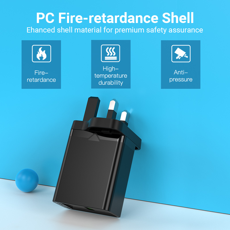 Vention USB Charger Fast Charging Quick 18W Fast Charge QC 3.0 USB Android Fast Charger for Huawei, Redmi Note 10 Pro, Xiaomi Poco X3 NFC, SAMSUNG S20, Realme 6 Pro Wall Charger. 