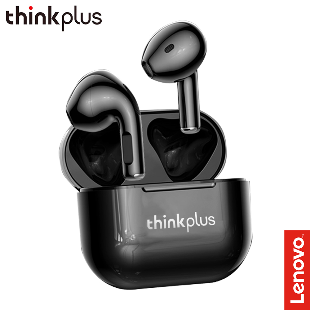 Lenovo LP40 Black Wireless Earbuds TWS Live Pods Bluetooth 5.0 Stereo Bass Earphone Touch Control with Mic. 
