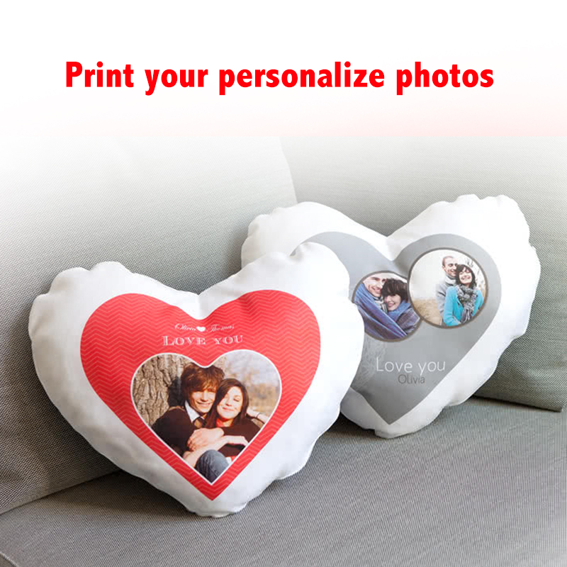 Heart pillow hotsell photo print