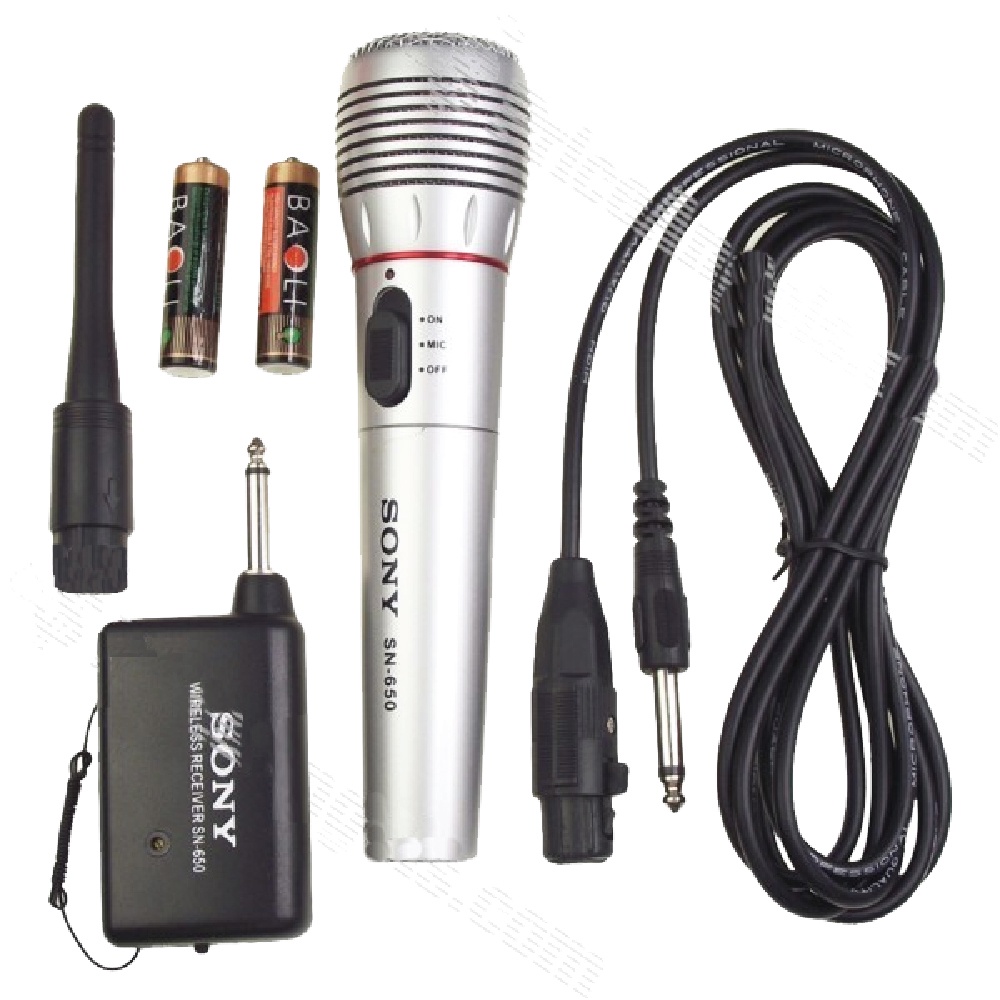 2in1 Microphone Super Professional System FM Transmitter Wireless