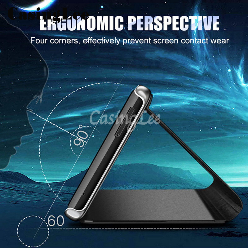 Casinglee For Samsung Galaxy A73 Phone Case Smart View Cosmetic Mirror Cases Back Flip Cover for Samsung A73 Back Cover. 
