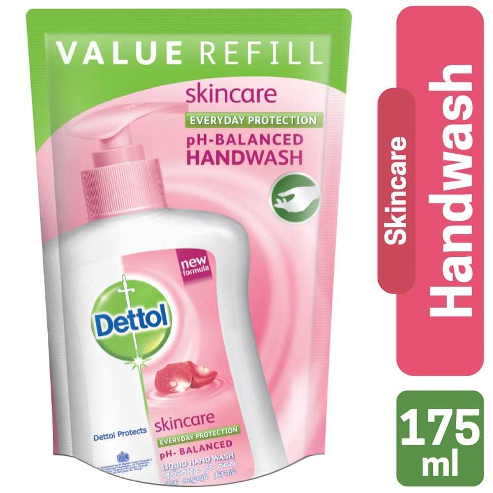 Dettol Handwash Refill Skincare with pH balanced Liquid Soap formula 175ml. 