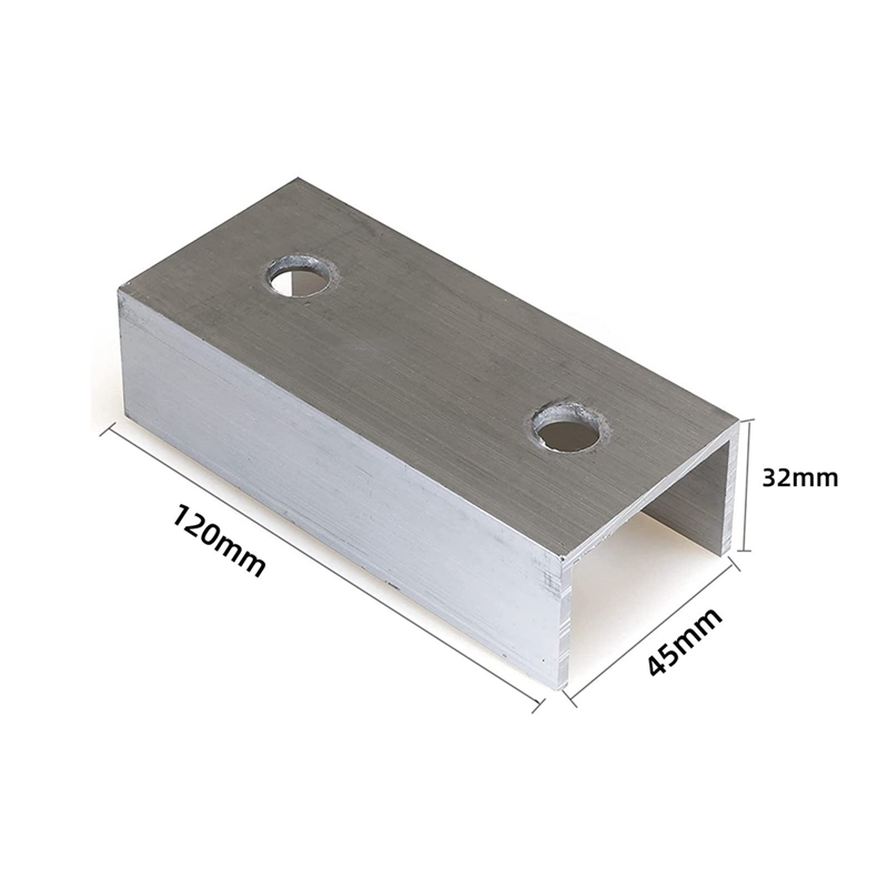 Aluminium Material PV Solar Panels Solar Module Rail Connector for Mounting Photovoltaic Mounting Rail Pack of 2. 