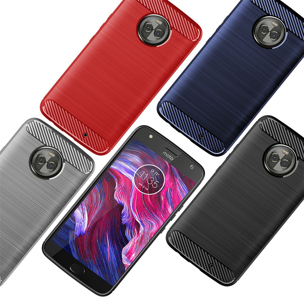 Leweisi Carbon Fiber Bumper Phone Case For Motorola Moto X4 Back Cover Coque Shockproof Protective. 