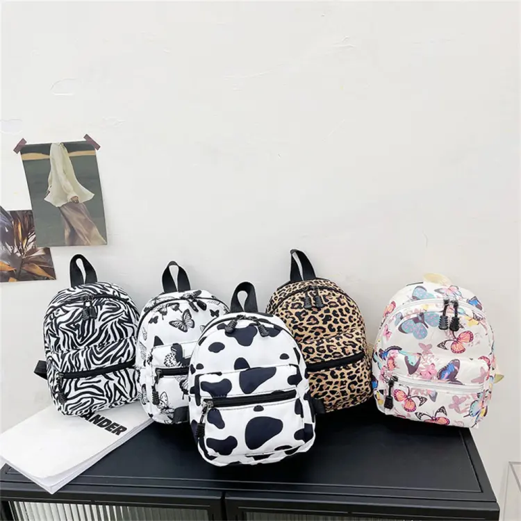 Korean Style Large Capacity Multifunctional White Nylon Backpack With Rose  Pattern, Simple And Casual, Suitable For Any Outfit, Double Shoulder Straps