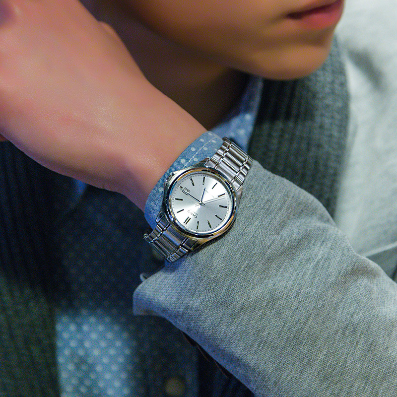 (Ready Stock) General Fashion EDIFICE MTP-1183 Series Silver Stainless Steel Men Watch MTP-1183A-7A. 