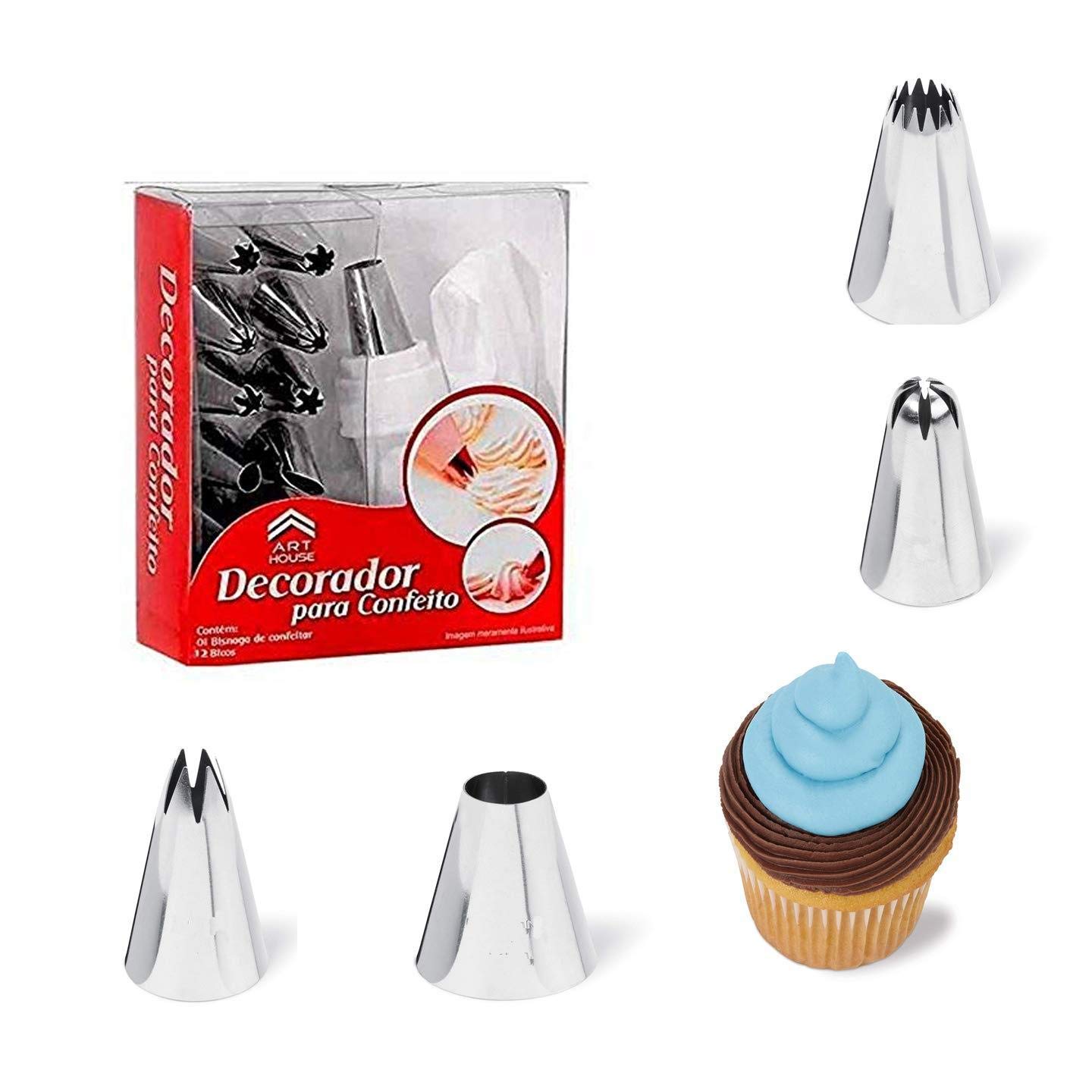 Cake decorating piping shop bags and nozzles