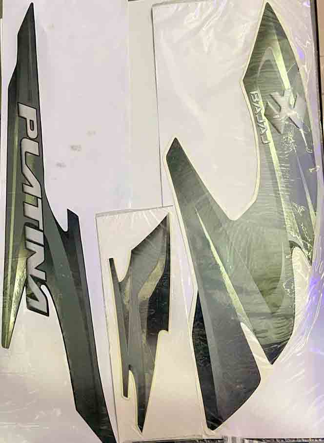 BIKE STICKER SET PLATINA100 BLACKSILVER 