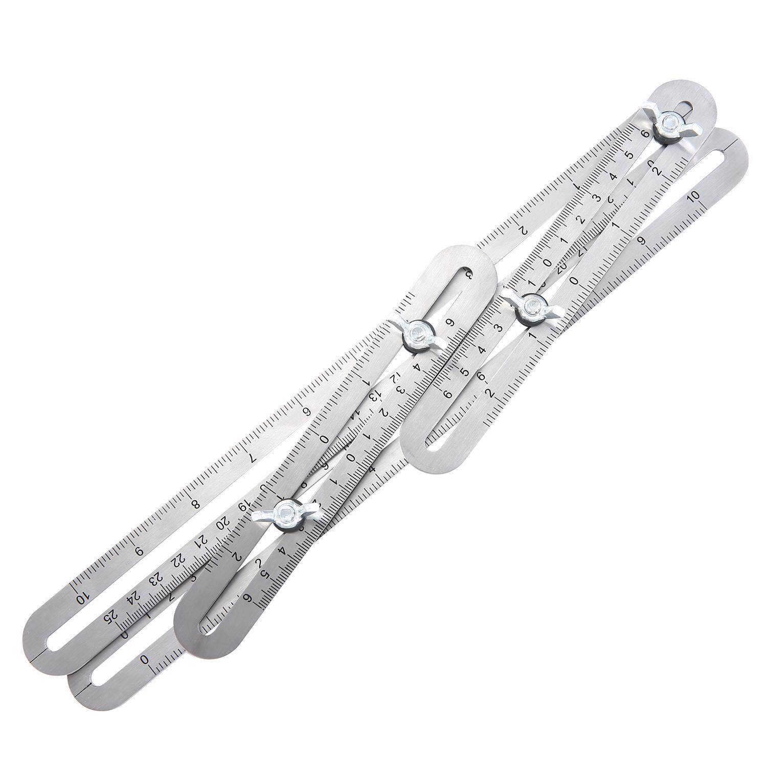 Angleizer Template Tool NiceEshop New Version Multi-Angle Stainless Steel Measuring Ruler For Builders/Craftsmen/Carpenters/Engineers(-Aluminum). 