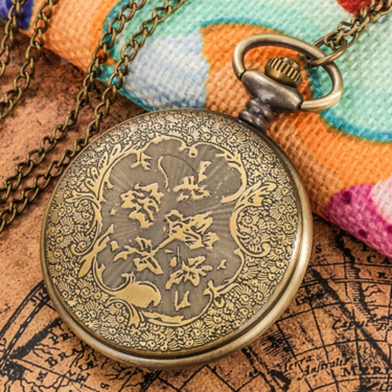 【FOOT SOFA】Classic American Presidential Torch Eagle Free Design pocket Watch for men and women Vintage quartz Arabic numerals. 