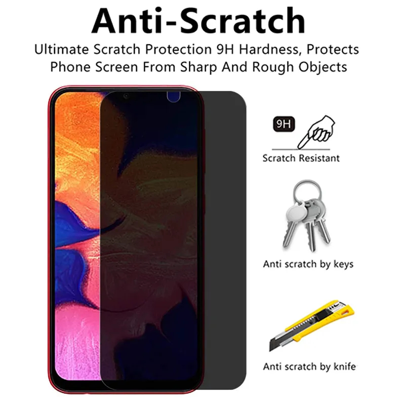1-3Pcs Privacy Screen Protectors For Samsung Galaxy A50 A10 A70 A71 A80 A90 5G Anti-spy Tempered Glass For Galaxy M10 M20 M30S. 