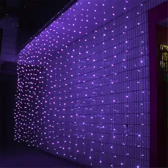 3mx3m 300 Led Waterfall Bulb Fairy String Curtain Light Xmas