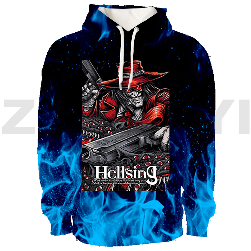 New Anime Hellsing Hoodies Men 3D Print Manga Alucard Eyes Sweatshirt Teenager Casual Long Sleeve Couple Clothes Cosplay Costume. 