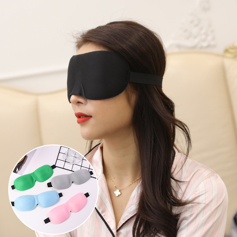 1PC 3D Eyeshade Sleep Mask Natural Eye Sleeping Mask Cover Eye Patches Women Men Soft Blindfold Travel Eyepatch