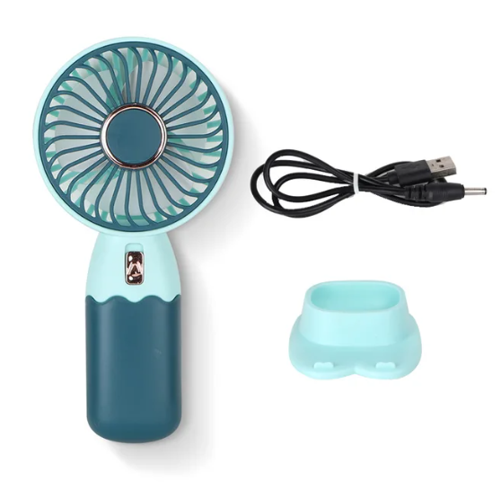 Mini USB Rechargeable Handheld Cooling Fan with Mobile Phone Holder