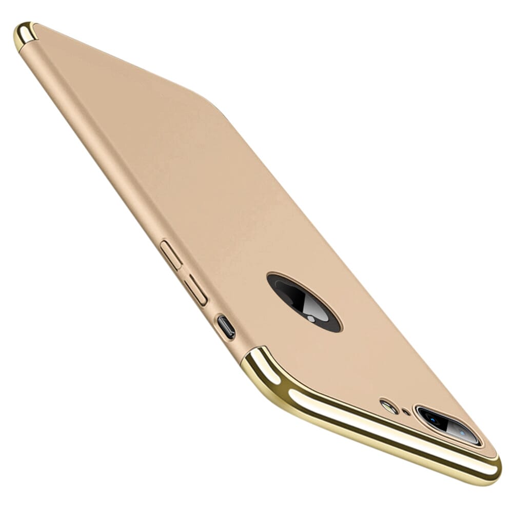 For Apple iPhone 7 Plus 3 in 1 Combination Hard Case Coated Anti-Fingerprint Non Slip Matte Surface Electroplate Frame Cover