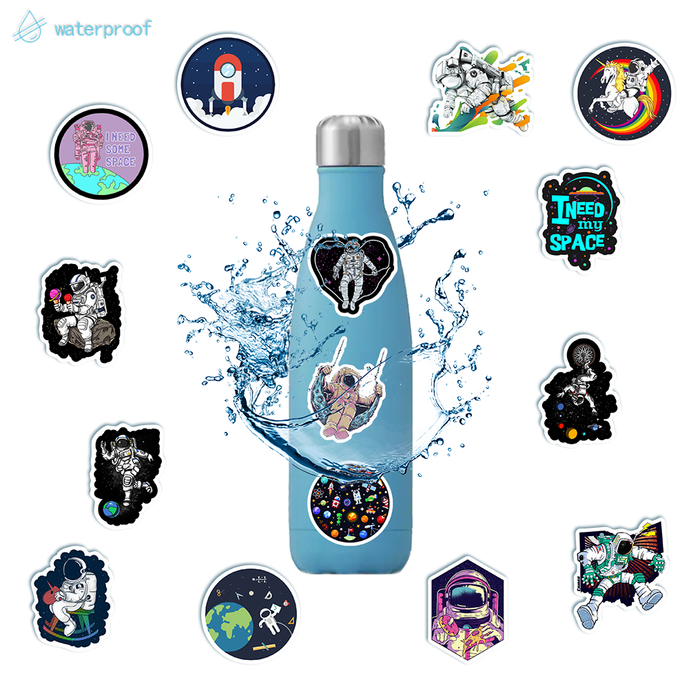 20/40/60 pcs of Outer Space Astronaut Stickers for Laptop Luggage Skateboard. 