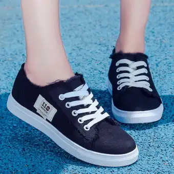 fashion casual korean style mixed color canvas shoes sneakers