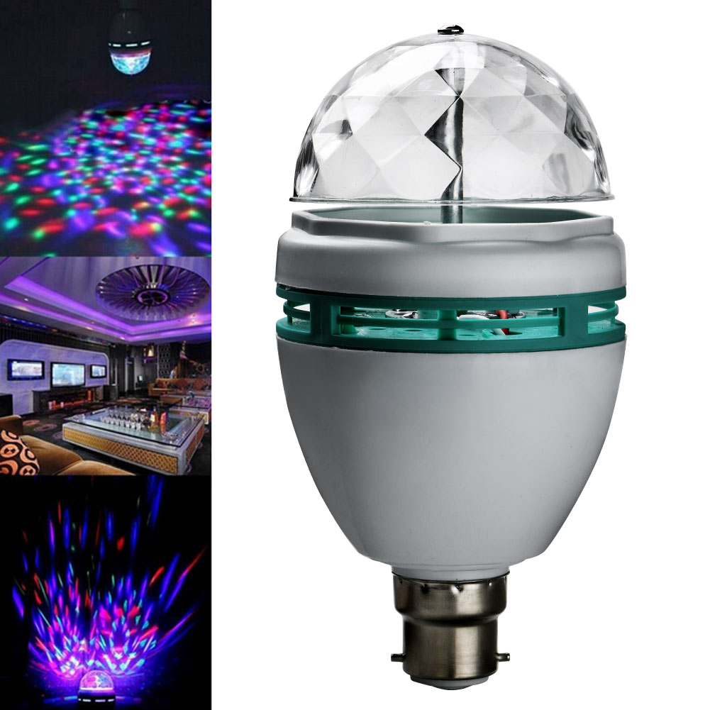 RGB Led Bulbs Mini (lbm) Party Light Dance Party Lamps 3W Auto Rotating DJ Stage Disco Christmas Lighting Color Bulb. 
