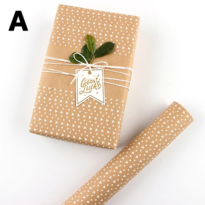 70x50CM Gift Wrapping Paper Yellow Kraft Paper Flower Packaging Paper
