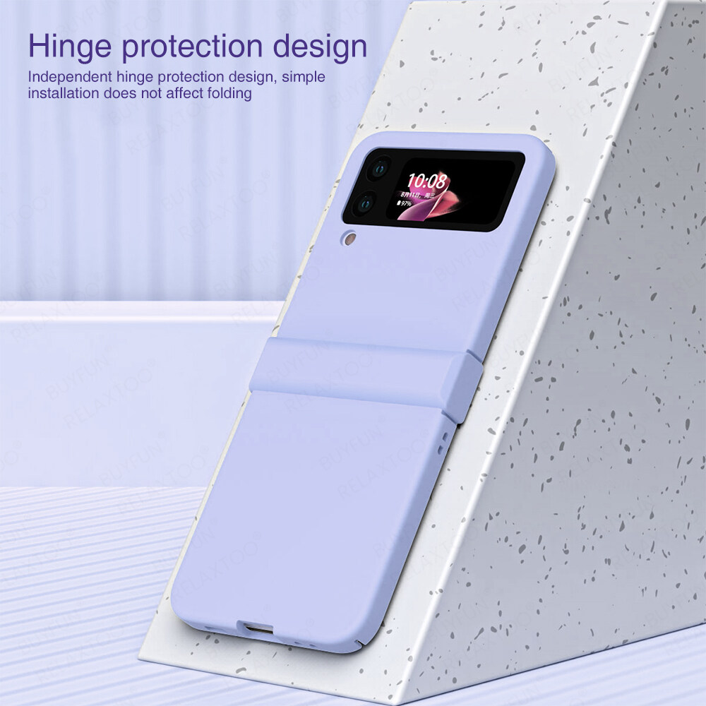 For Samsung Galaxy Z Flip4 5G Case Ultra Thin Matte Macaron One-piece Shockproof Rigid Phone Case Folding Flip Protective Back Cover Samsung Z Flip 4 5G Z Flip4. 