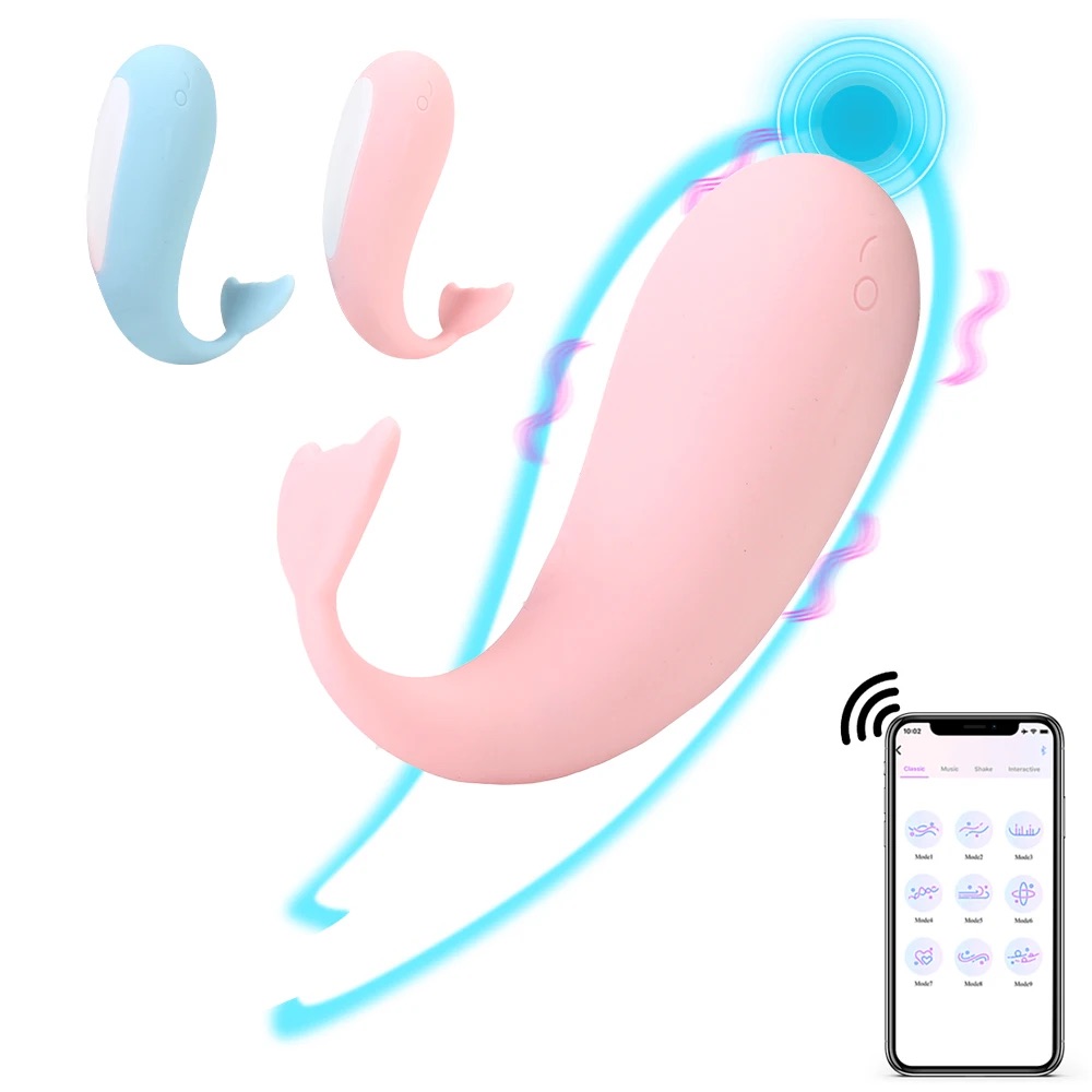 18+ Phone App Controlled Whale Vibrating Egg Sex Toy. 