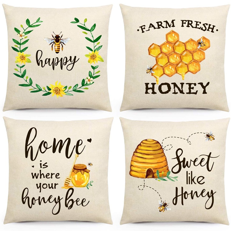 bee pillow covers