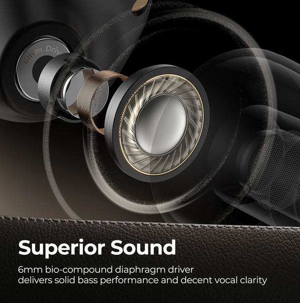 SoundPEATS Free2 classic Wireless Earbuds Bluetooth V5.1 Headphones with 30Hrs Playtime in-Ear Wireless Earphones, Built-in Mic for Clear Calls, Touch Control. 