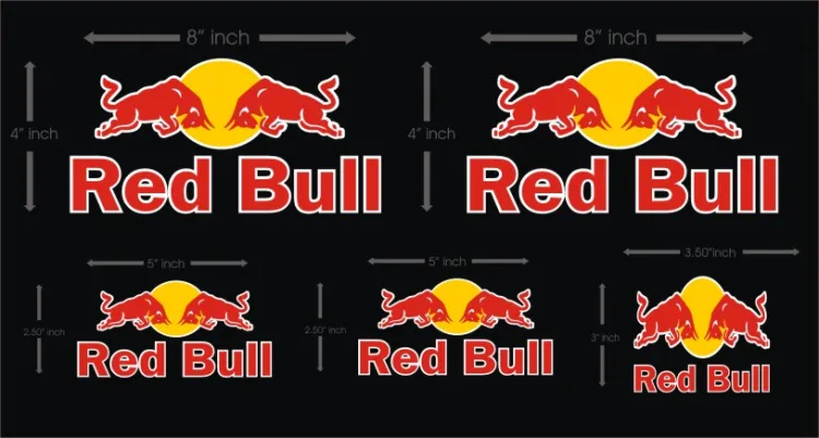 Red bull Stickers for any Kind Of Vehicle Motor bike Scooter Bike