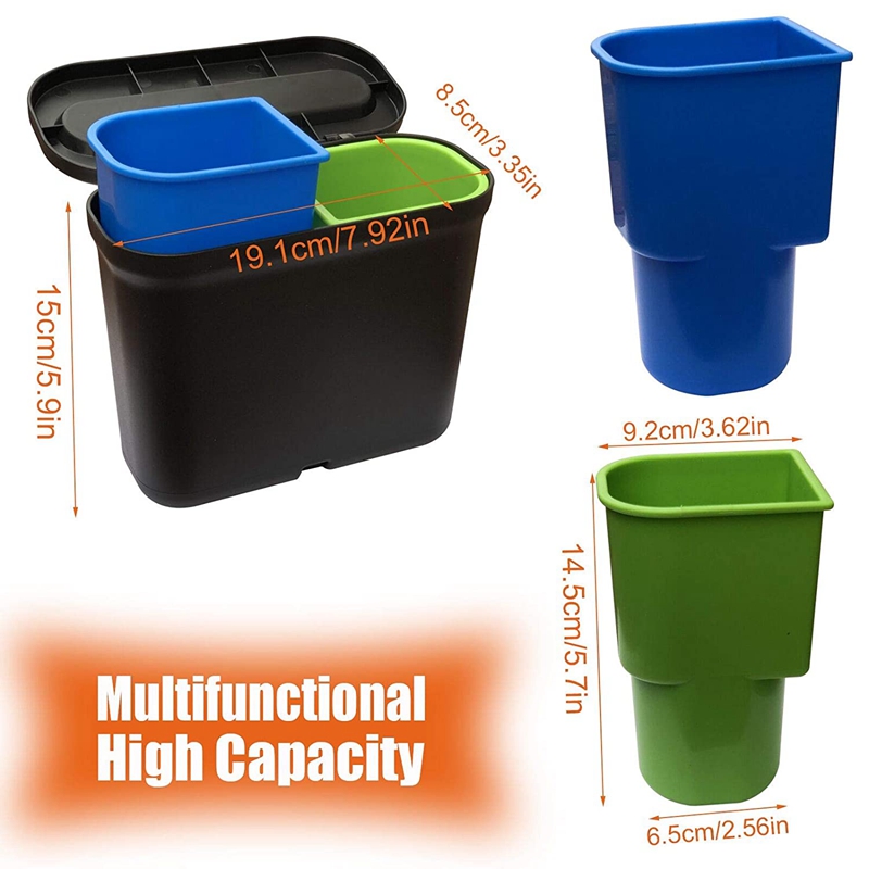 Mini Car Office Vehicle Waste Trash Rubbish Bin Can Garbage Dust Case