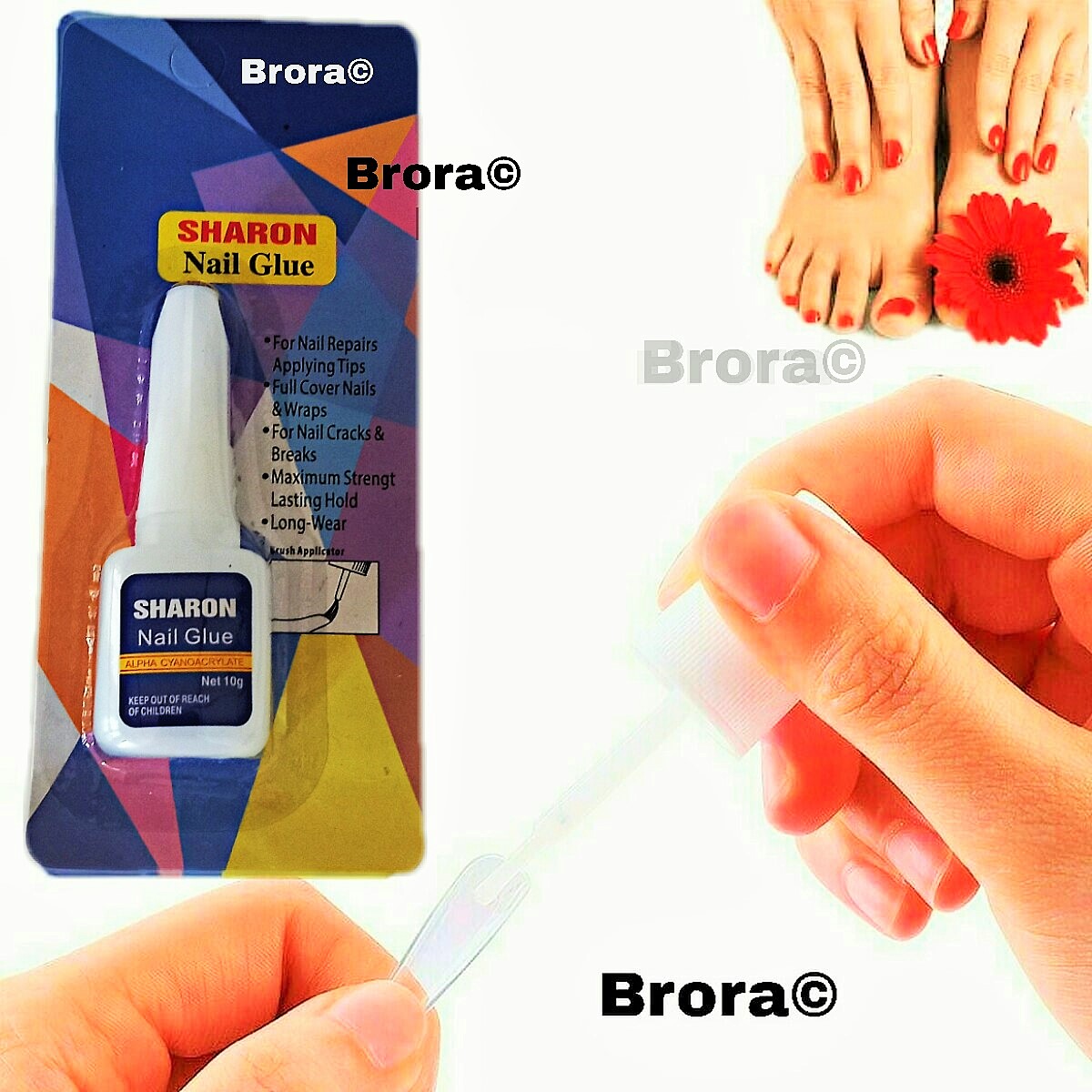 Nail Glue With Brush For Artificial Nails With Instant Dry 10 g/ 0.35 oz. 