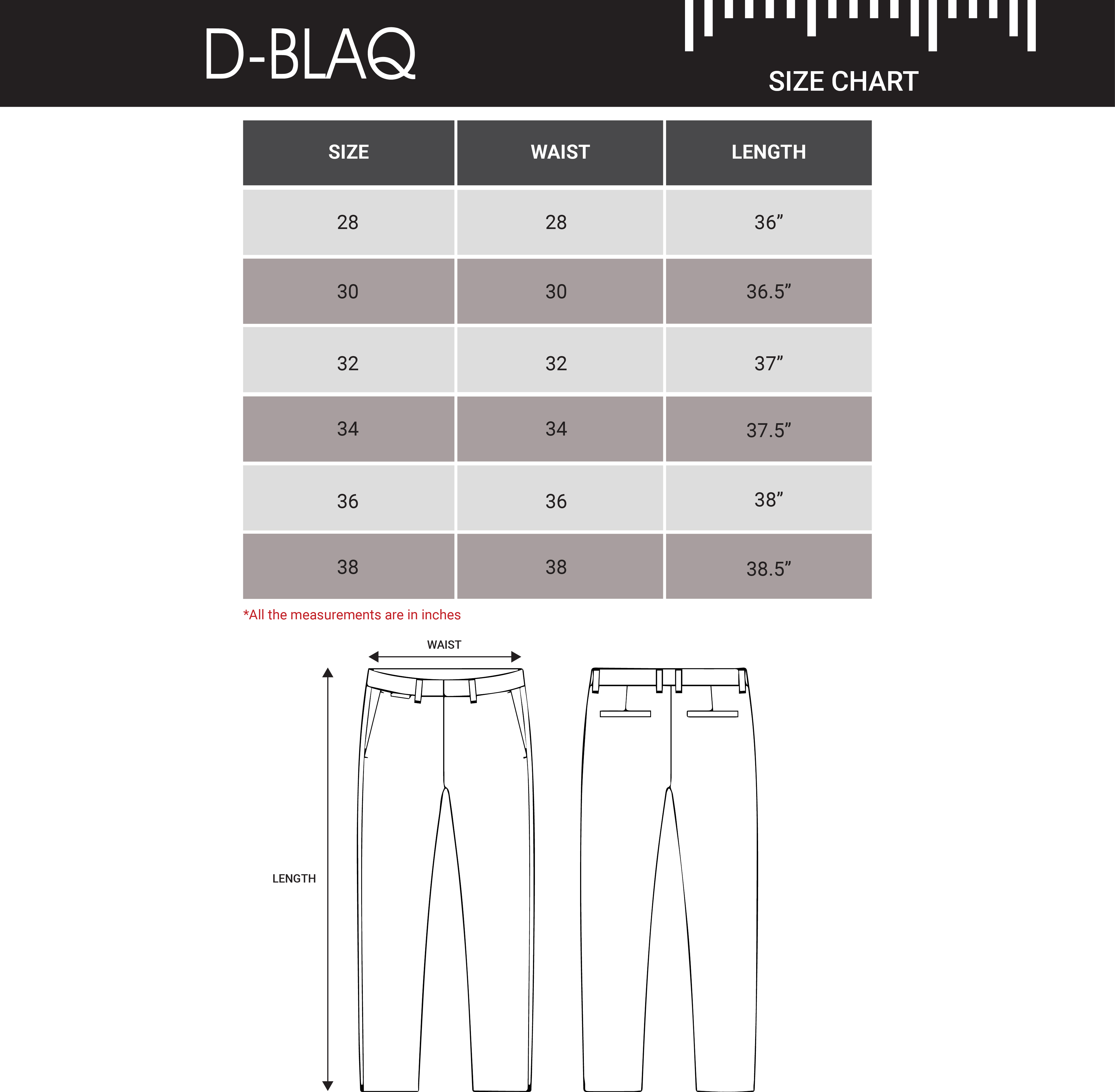 D-Blaq Men's Dark Blue Slub Twill Pant. 