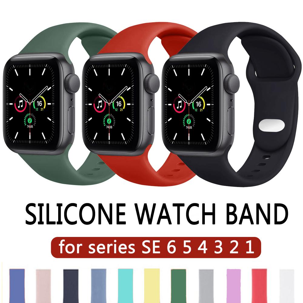 Sport Silicone I Watch Strap Band For Apple Watch Series 1/2/3/4/5/6 42mm 44mm Smart Watch W26 T55 T500 176859757 Styles_LK Online. 