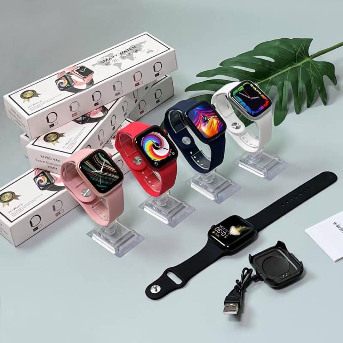 X8 Pro Max series 8 Smart Watch INFINITE Display Support Android & IOS With Warranty IP68 Waterproof. 