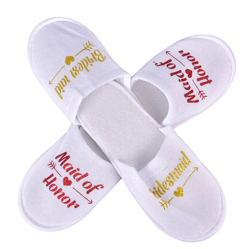 【WEJA】Ministar 1Pair Bride Wedding Decoration Bridesmaid Party Slippers Ladies Party Supplies. 