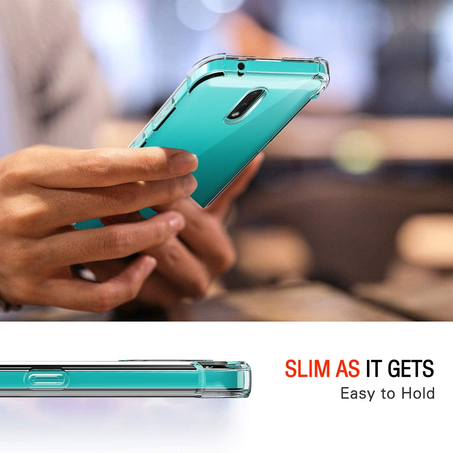 For Nokia 2.3 Back Cover Shockproof Transparent Soft TPU Silicone Protector Phone Case with Shock Absorption Bumper Corners. 