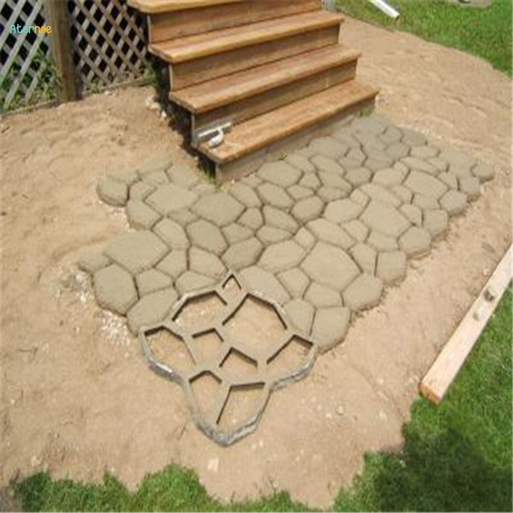 Pavement maker Driveway Walk Pavement Patio Lawn Concrete Stepping Mould 35x35x3.6cm. 