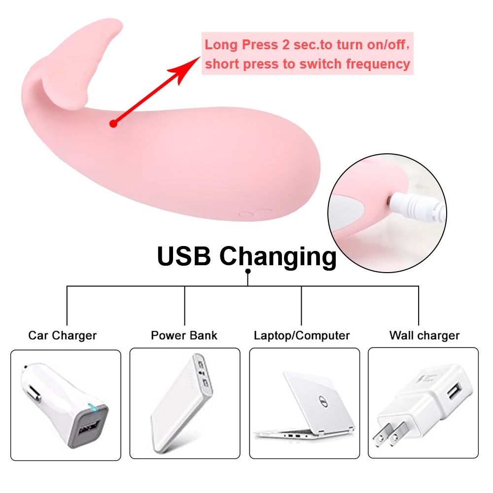 18+ Phone App Controlled Whale Vibrating Egg Sex Toy. 