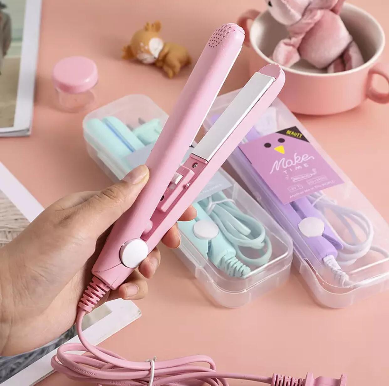Mini Hair Straightener Professional Hair Tool Smoothing Corrugated Travel Straightening Irons Flat Irons For Hair. 