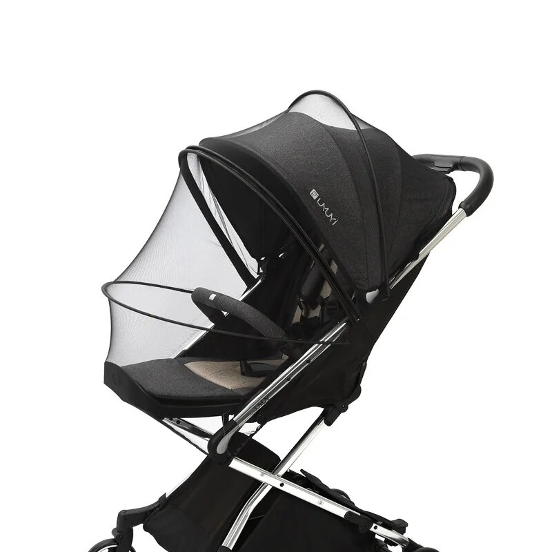 【hot】 Fly Protection Zipper Type Net Accessories Children's Crib Summer Mesh Carriage Full Cover Mosquito Net Baby Stroller Trolley. 