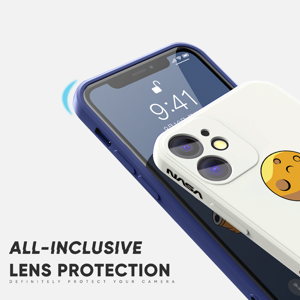 AMORVOR for Samsung Galaxy Note 8 Back Cover Cartoon Astronautn Side design Soft Case Liquid Silicone Phone Cases. 