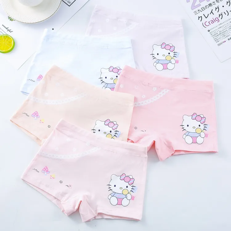 2021 sanrio New hello kitty children's cotton underwear girls print little  girl cartoon boxer underwear